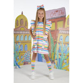 A'Dee Girls Rainbow Stripe Dress
